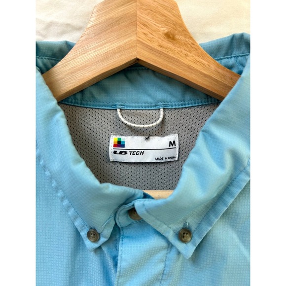 Lot of 2 LB Tech Fishing Shirt Short Sleeve Button Down Outdoor Camp Mens Medium - Picture 3 of 10
